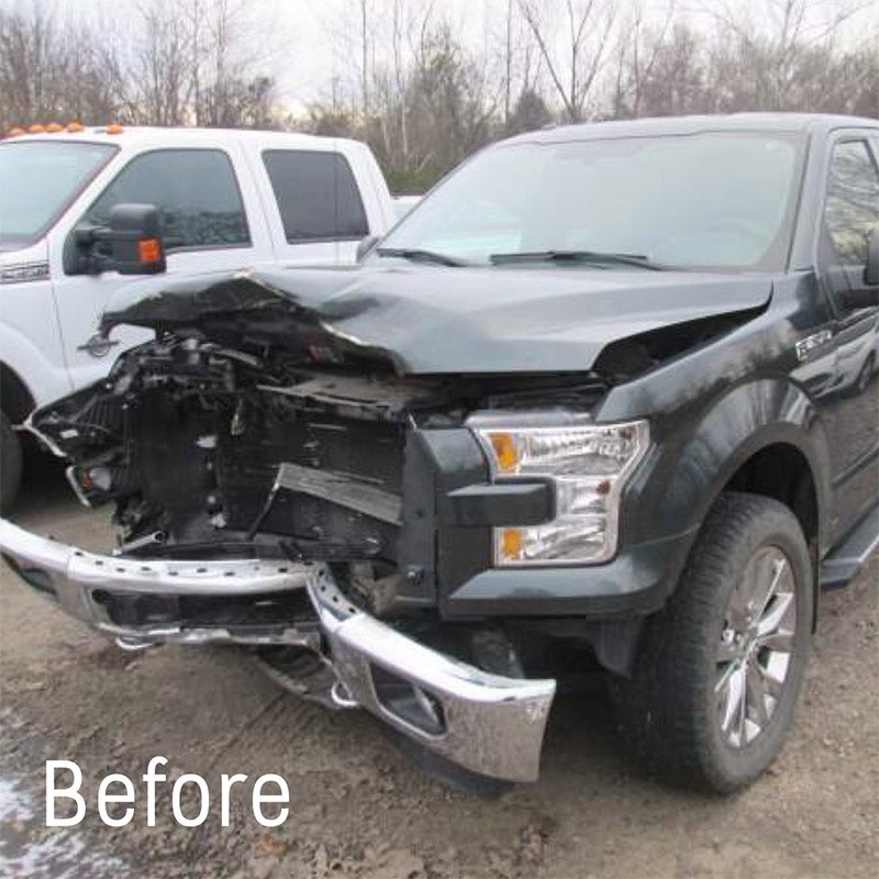 Collision Damage Before Repair at Cogswell Ford in Russellville AR